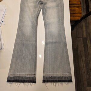 NWT Matin Kim Washed Point Boots Cut Denim - Grey (S)